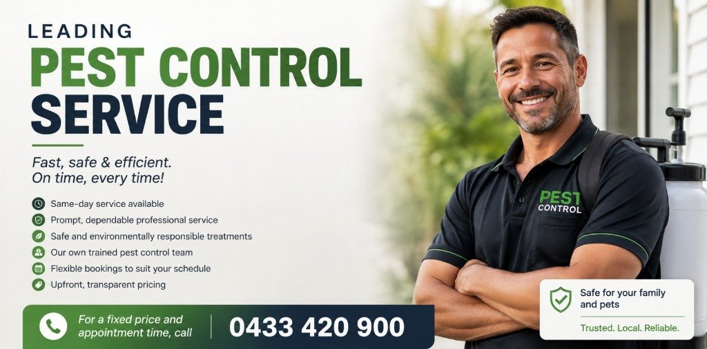 Leading Pest Control Service Banner - Fast, Safe & Efficient